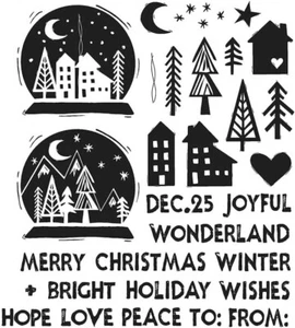 Tim Holtz Stampers Anonymous Stamp Set- Festive Print - Picture 1 of 1