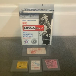 1976 NCAA March Madness - 5 items / 4 tickets + 1 program / very good-excellent - Picture 1 of 12