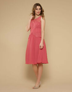 Monsoon Kasia Embellished Pink Dress UK 12 rrp £139 Box90 BB 07