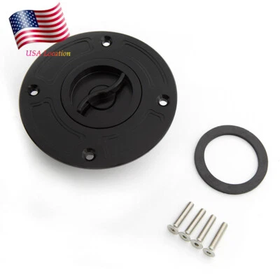 For TL1000S TL1000R GS500 Motor Gas Cap Tank Fuel Cover CNC Oil Aluminum Black - Image 1 of 4