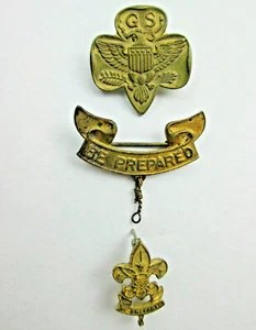 3 Vintage Girl Scout and Boy Scout Pins - Picture 1 of 8
