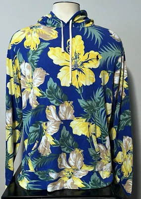 Polo Ralph Lauren Men's Size XL Tropical Hawaiian Floral Terry Hoodie Pullover - Image 1 of 4