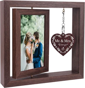 Wedding Gifts for Couples 2024, Mr and Mrs Gifts Wedding Picture Frame 4X6, Brid - Picture 1 of 12