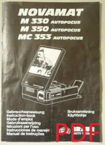 Instructions slide projector BRAUN NOVAMAT M330 M350 MC353 - on EMail/CD - Picture 1 of 2