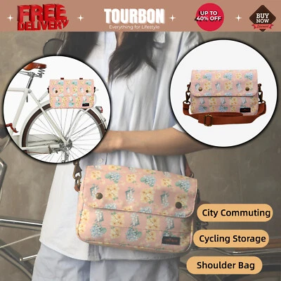 Tourbon Bicycle Pouch Saddle Case Bike Handlebar/Seat/Frame Pack Fashion Canvas - Image 1 of 4