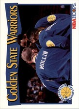 1991-92 NBA HOOPS BASKETBALL #282 GOLDEN STATE WARRIORS TEAM CARD