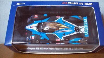 1/43 SPARK S1289 PEUGEOT 908 HDI FAP 2nd LE MANS 2009 #8 SARRAZIN/BOURDAIS/MONTA - Image 1 of 4