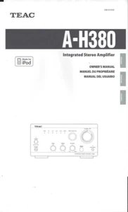 TEAC Bedienungsanleitung user manual owners manual  für A- H 380 Copy - Bild 1 von 1