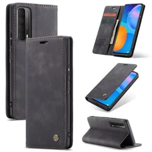 Ochrona Etui na telefon komórkowy do Huawei P smart 2021 Case Flip Cover Etui Czarne - Zdjęcie 1 z 9
