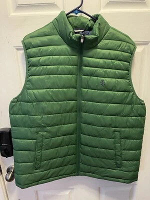 IZOD Vest Mens XL Green Puffer Jacket Insulated Full Zip - Image 1 of 4