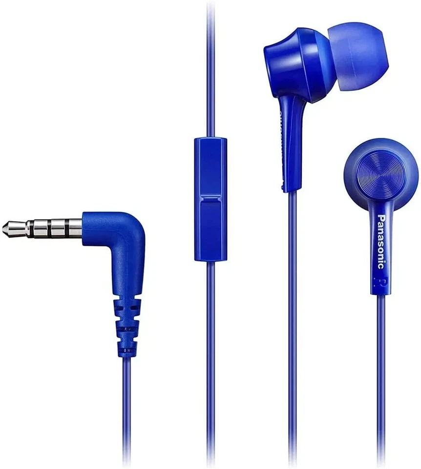 Panasonic RP-TCM115 In-Ear Headphones w/Mic and Remote Blue - Image 1 of 1
