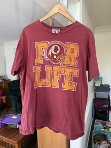 Vintage Junk Food Clothing Washington Redskins For Life Men’s Size Large Made US - Picture 1 of 6