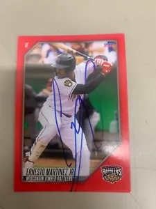 Carta firmata Ernesto Martinez Jr 2022 Wisconsin Timber Rattlers IP Auto - Foto 1 di 1