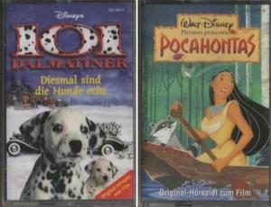 2 x Hörspielkassette-Walt Disney - 101 Dalmatiner & Pocahontas - von Karussell - Picture 1 of 1