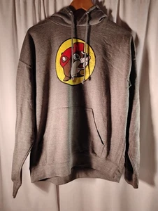Buc-ees Hoodie Herren L grau Biber Grafik Tankstelle Pullover Sweatshirt - Bild 1 von 10