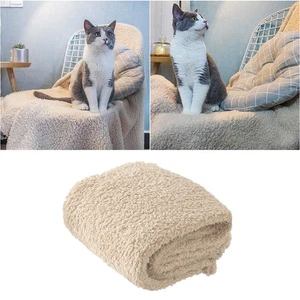 Bequeme Plüschhund- und Katzendecke Kissen Schlafmatte Größe l Beige - Bild 1 von 11