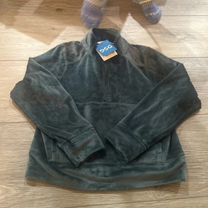 DSG ' VELOUR HALF ZIP ' GIRLS ' SIZE MEDIUM (10-12) ' GREEN - Picture 1 of 2