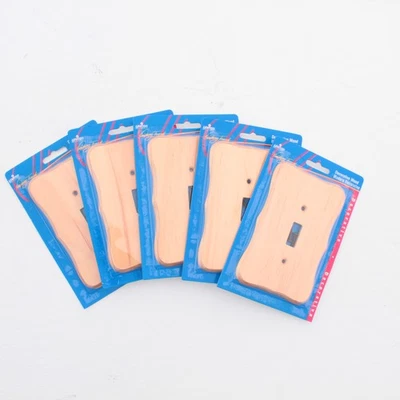 Leviton 89201-CVP Golden Pine 1-Gang Toggle Wood Oversize Wallplate Cover 5-pack - Image 1 of 4