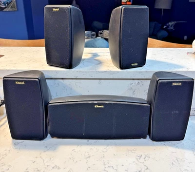Klipsch Quintet V Surround Sound Speaker System Lot of 5 w/ Wall Mount Brackets - image 1 of 4