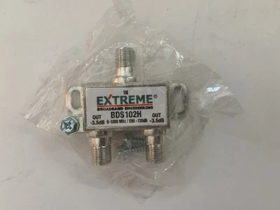 Extreme/Amphenol 2-Way Digital 1Ghz High Performance Coax Cable Splitter BDS102H - Image 1 of 2