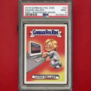 2016 Topps Garbage Pail Kids GPK White House Hackin' Hillary Clinton Card Trump - Picture 1 of 2