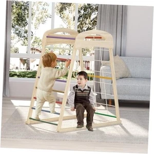 Indoor Playground for Kids 3-8 Years Old, Jungle Gym Toddler Playset Wooden, - Picture 1 of 7