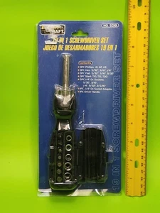 POWER CRAFT 19 IN 1 SCREWDRIVER SET IN ORIGINAL PACKAGING,-PHILLIPS, FLAT, etc. - Picture 1 of 7