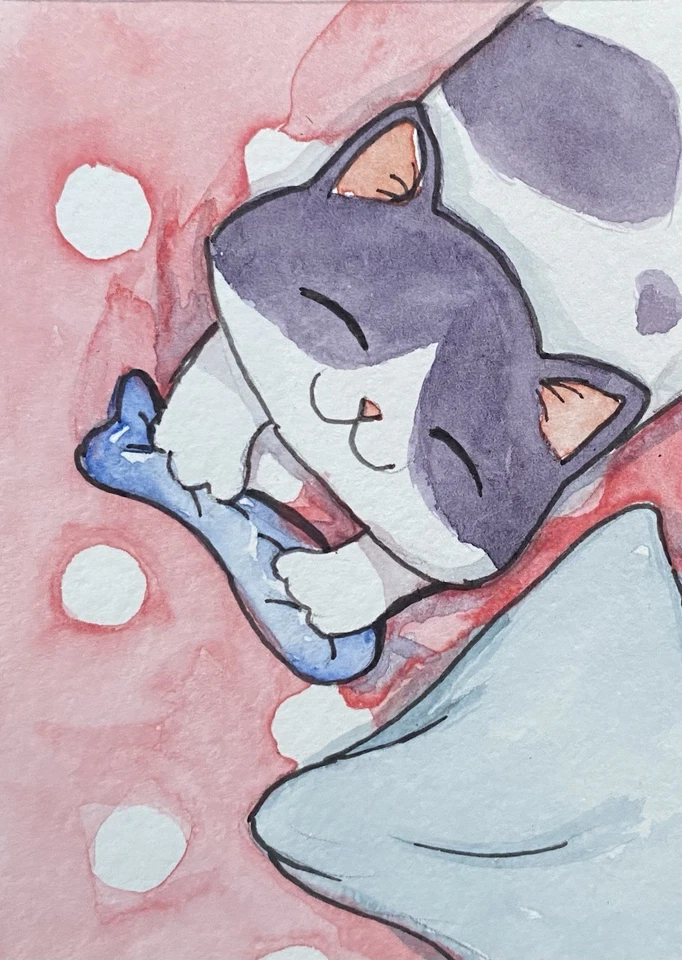 ACEO Original Mixed Media Painting Art - image 1 of 1