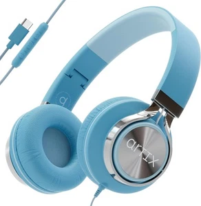 ARTIX CL750 USB C Wired Headphones with Mic & Volume Control — Cool Blue - Picture 1 of 7