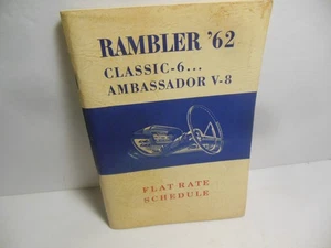 De colección AMC Rambler Ambassad 1962 Tarifa Plana Horario Guía Laboral Servicio Reparación - Imagen 1 de 7