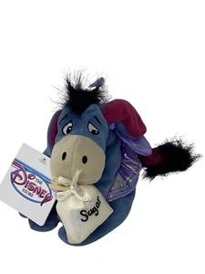 The Disney Store Bag Sugar Plum.  Eeyore Mini Bean Bag Plush Toy 7" - Picture 1 of 8