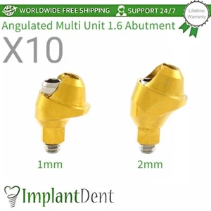 10x Angulated Multi Unit 1.6 Dental Prosthetic Slim Platform 17° Int Hex 2.0mm - Picture 1 of 5