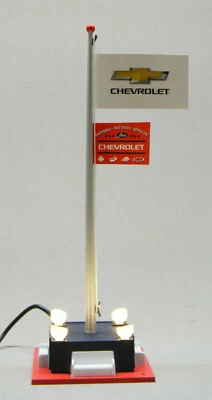 LIONEL PLUG-EXPAND-PLAY ILLUMINATED CHEVY FLAGPOLE O GAUGE railroad 2129340 NEW - Image 1 of 4