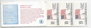 U.S.A.PART STAMP BOOKLET; SG2178 FLAG OVER CAPITOL; ONE STAMP MISSING. - Picture 1 of 2