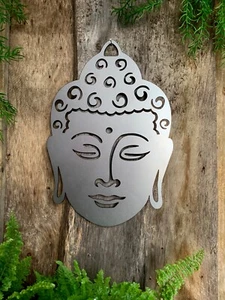 CABEZA DE BUDA ACERO ARTE PARED JARDÍN DECORACIÓN DEL HOGAR YOGA BUDISMO REGALO SMLL 2 - Imagen 1 de 4