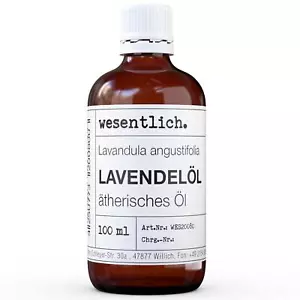 Lavendelöl 100ml - ätherisches Öl von wesentlich. - 100% naturrein (Glasflasche) - Bild 1 von 6