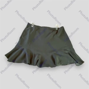 Banana republic Size 12 Skirt Ruffle Fit and Flare Olive Green Short Zipper - Picture 1 of 8