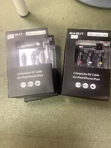 6x Composite AV Cable to TV RCA Connection Kit for iPod iPad 2/3, iPhone 4/4S - Zdjęcie 1 z 1
