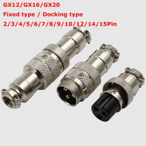 2-15Pin GX12/16/20 Mikrofon Verbinder Funkgeräte Einbaustecker/Kupplung/Stecker - Bild 1 von 14