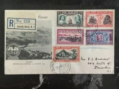 1940 Dunedin New Zealand First Day Cover FDC British Flag Hoisted Locally Used - Image 1 of 2