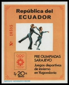 Ecuador 1984 - Mi-Nr. Bloque 110 ** - Estampillada sin montar o nunca montada - Olympia Sarajevo - Imagen 1 de 1