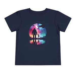 Bigfoot and Alien Toddler Tee, Short Sleeve Shirt for Kids, Funny Cryptid - Picture 1 of 9