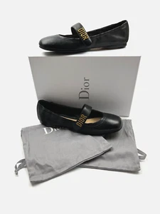 DIOR NIB $790 Christian Leather Baby Ballerina Ballet Flats Shoes Size 39.5 9.5 - Picture 1 of 7