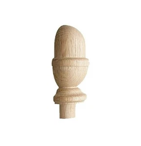 Pfostenkappe Eichel massiv weiß für 90 mm halbe Newel - Bild 1 von 1