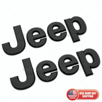 2018-2022 Jeep Wrangler JL Gladiator Right & Left Side Fender JEEP Emblem Black Foto 1 de 4