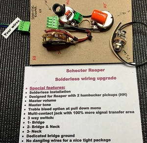 Shecter Reaper-6 Solderless H-H Wiring Upgrade - Picture 1 of 7