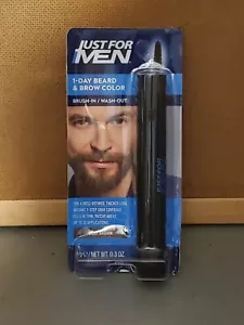 NEW Just for Men 1-Day Beard & Brow Color Brush In Wash Out - Light Brown, 0.3oz - Picture 1 of 2