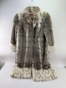Vintage Olympia Limited Inc Womens Gray Faux Fur Coat Size S Made In USA - Picture 1 of 5