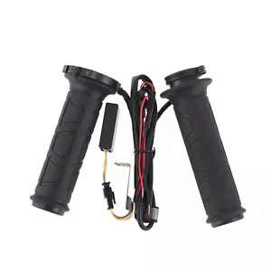 2x 22mm 25mm Motorcycle ATV Electric Heated Molded Hand Grips Warmers Handlebar - Picture 1 of 10