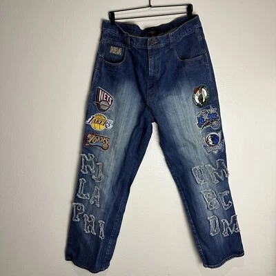 Pantalones de mezclilla NBA UNK talla 36 vintage Foto 1 de 4